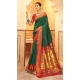 Paithani Weaving Work Traditional Wear Saree In Green - 10742195795