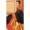 Paithani Weaving Work Traditional Wear Plus Size Saree In Black - 10742195796