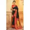 Paithani Weaving Work Traditional Wear Plus Size Saree In Black - 10742195796