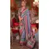 Blue Super VB Silk Printed Party Wear Plus Size Saree - 10743195797