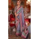 Blue Super VB Silk Printed Party Wear Saree - 10743195797