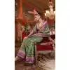 Green Super VB Silk Printed Party Wear Plus Size Saree - 10743195798