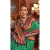 Super VB Silk Printed Party Wear Plus Size Saree In Green - 10743195801