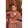 Light Pink Super VB Silk Printed Party Wear Plus Size Saree - 10743195802