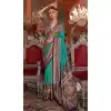 Firozi Blue Super VB Silk Printed Party Wear Plus Size Saree - 10743195803