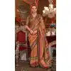 Orange Super VB Silk Printed Party Wear Plus Size Saree - 10743195804