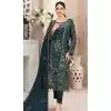 Dark Teal Blue Fox Georgette Embroidered Pakistani Plus Size Salwar Suit - 10751195935