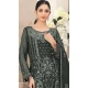 Dark Grey Fox Georgette Embroidered Pakistani Salwar Suit - 10751195936
