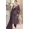 Purple Fox Georgette Embroidered Pakistani Plus Size Salwar Suit - 10751195937