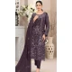 Purple Fox Georgette Embroidered Pakistani Salwar Suit - 10751195937