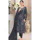 Grey Fox Georgette Embroidered Pakistani Salwar Suit - 10751195938