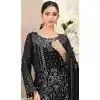 Black Fox Georgette Embroidered Pakistani Plus Size Salwar Suit - 10751195939