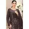 Brown Fox Georgette Embroidered Pakistani Plus Size Salwar Suit - 10751195944