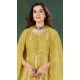 Georgette Resham Work Party Wear Salwar Kameez In Yellow - 10760195979