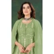 Georgette Resham Work Party Wear Salwar Kameez In Green - 10760195981
