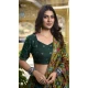 Tussar Silk Bandhani Print Work Party Wear Lehenga Choli In Dark Green - 10793196160