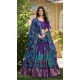 Tussar Silk Bandhani Print Work Party Wear Lehenga Choli In Purple - 10793196162