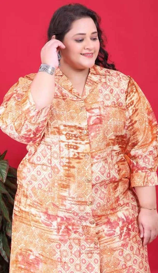 Multi Color Rayon Printed Party Wear Readymade Kurta With Bottom - 10740195783