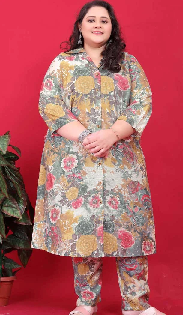 Multi Color Premium Vertical Printed Festival Wear Readymade Kurta With Bottom - 10773196039