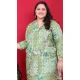 Premium Vertical Printed Festival Wear Readymade Kurta With Bottom In Pista Green - 10780196075