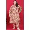 Rayon Printed Festival Wear Readymade Kurta With Bottom In Purple - 10780196076