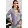 Purple Georgette Embroidered Pakistani Style Palazzo Plus Size Salwar Suit - 10797196189