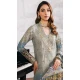Grey Georgette Embroidered Pakistani Style Palazzo Salwar Suit - 10797196190