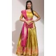 Lichi Silk Thread Work Traditional Wear Lehenga Choli In Mustard - 10625195108