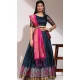 Lichi Silk Thread Work Traditional Wear Lehenga Choli In Teal Blue - 10625195110