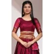 Lichi Silk Thread Work Traditional Wear Lehenga Choli In Maroon - 10625195111