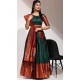 Green Lichi Silk Zari Work Traditional Wear Lehenga Choli - 10626195114