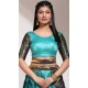 Firozi Blue Lichi Silk Zari Work Traditional Wear Lehenga Choli - 10626195116