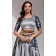 Lichi Silk Weaving Work Party Wear Lehenga Choli In Grey - 10629195127