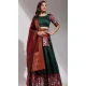 Lichi Silk Weaving Work Party Wear Lehenga Choli In Green - 10629195128