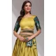 Lichi Silk Weaving Work Party Wear Lehenga Choli In Mustard - 10629195129