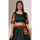Green Lichi Silk Zari Work Treditional Wear Lehenga Choli - 10630195132