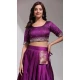 Purple Silk Sequence Work Festival Wear Lehenga Choli - 10645195227