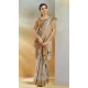 Weaving Silk Printed Party Wear Saree In Beige - 10735195748