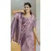Weaving Silk Printed Party Wear Plus Size Saree In Onion Pink - 10735195749