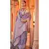 Purple Viscose Silk Printed Work Traditional Wear Plus Size Saree - 10737195759