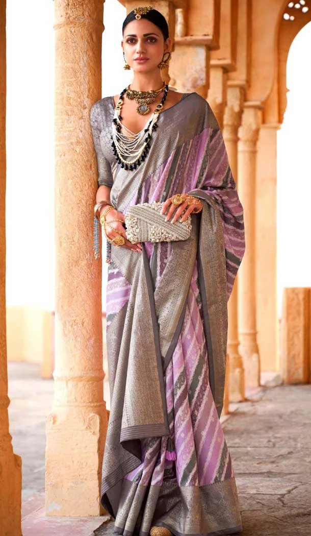 Multi Color Viscose Silk Printed Work Traditional Wear Saree - 10737195761