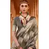 Grey Viscose Silk Printed Work Traditional Wear Plus Size Saree - 10737195765