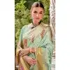 Soft Silk Zari Work Traditional Wear Plus Size Saree In Sea Green - 10881196810