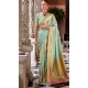 Soft Silk Zari Work Traditional Wear Saree In Sea Green - 10881196810