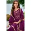 Purple Vichitra Silk Embroidered Readymade Salwar Suit - 10900196937