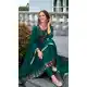 Teal Blue Blue Vichitra Silk Embroidered Readymade Salwar Suit - 10900196939