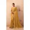 Mustard Art Silk Embroidered Party Wear Plus Size Saree - 10809196267