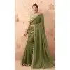 Mehendi Green Art Silk Embroidered Party Wear Plus Size Saree - 10809196269