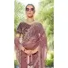 Organza Thread Work Designer Party Wear Plus Size Saree In Mauve - 10814196301