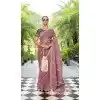 Organza Thread Work Designer Party Wear Plus Size Saree In Mauve - 10814196301